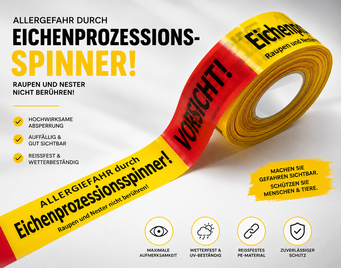 Absperrband Eichenprozessionsspinner 1 Absperrband Eichenprozessionsspinner