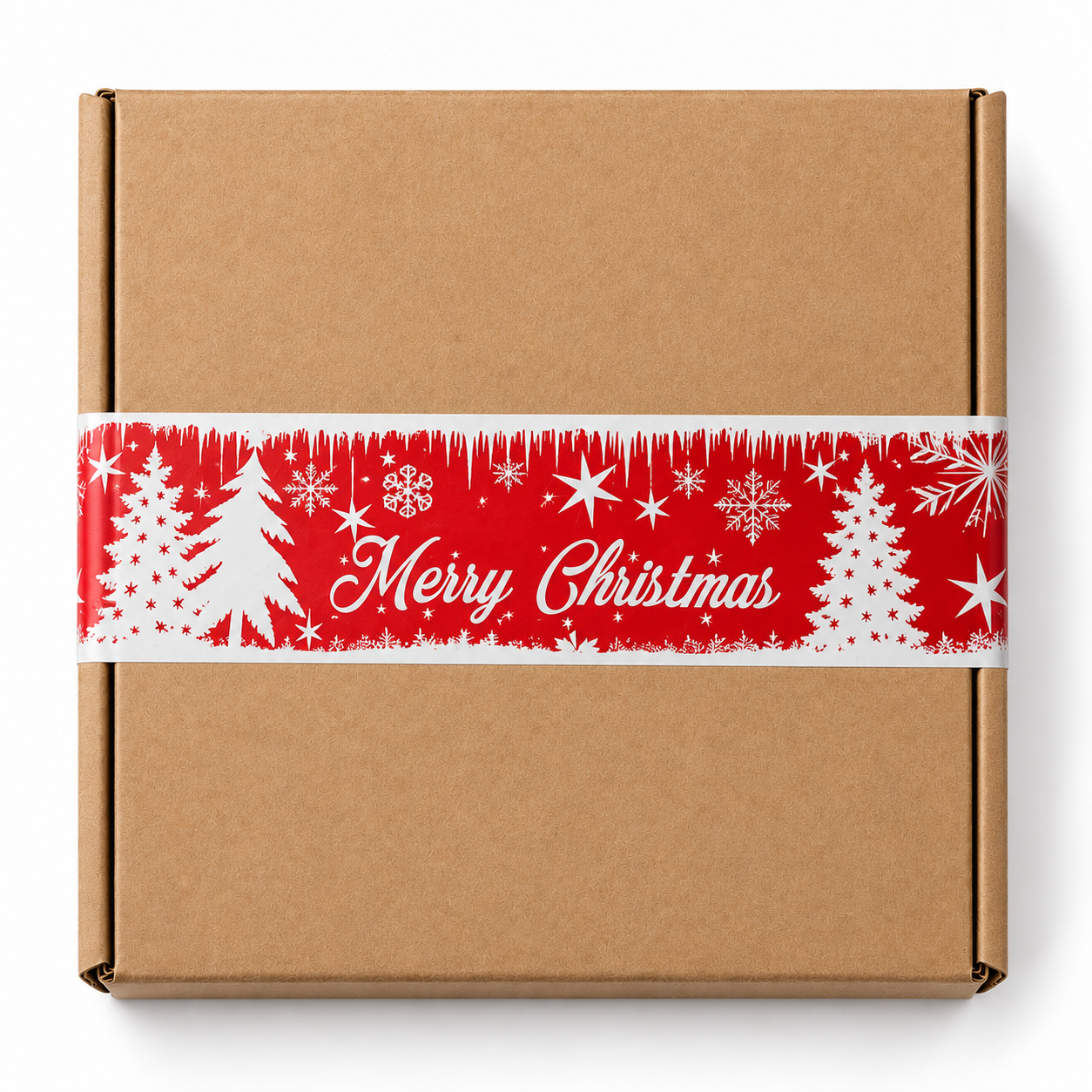 Bedrucktes Klebeband Weihnachten Papier / PVC 3 Merry Christmas PVC Klebeband rot