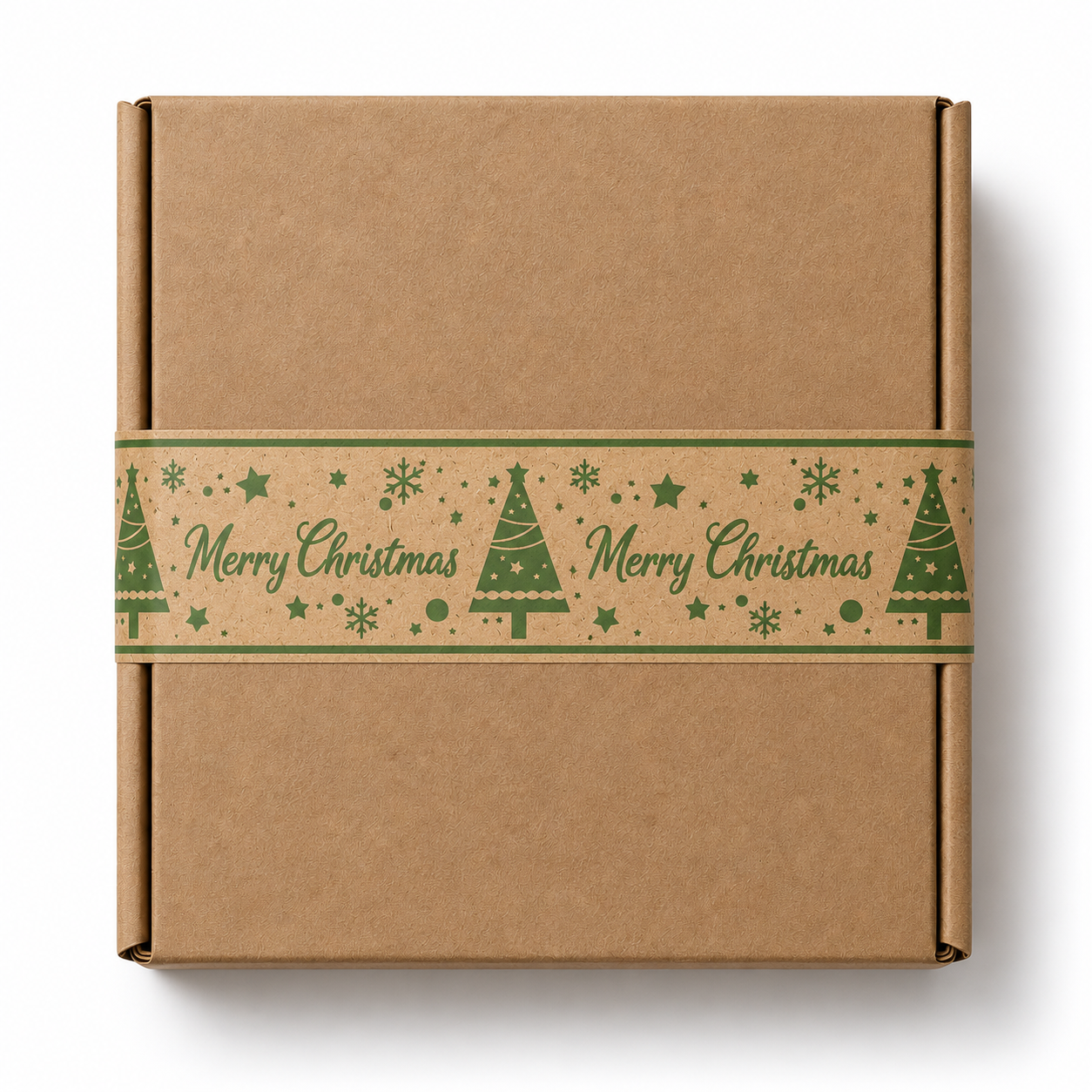 Bedrucktes Klebeband Weihnachten Papier / PVC 6 Merry Christmas Papierklebeband grün